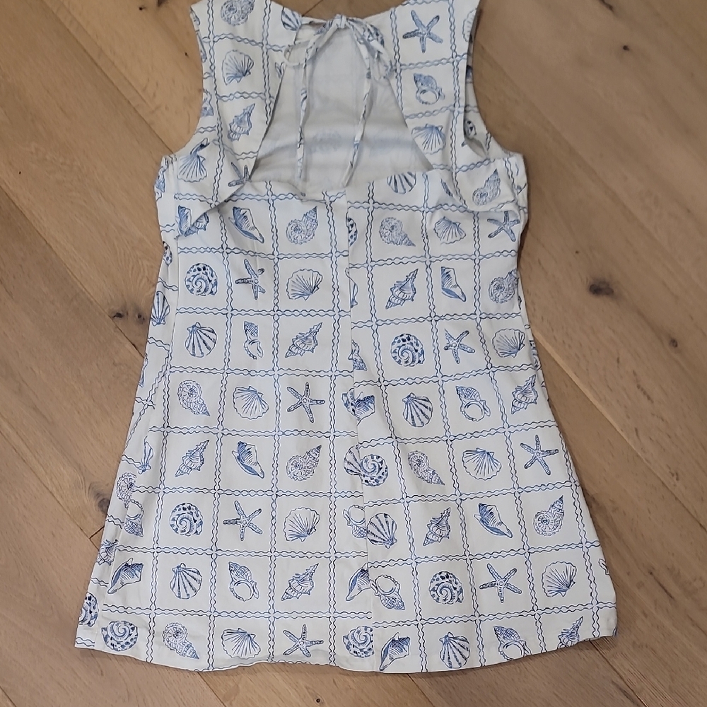 H&M Dress with Blue Shell Pattern - Picture 2 of 5